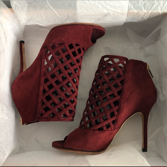 Jimmy Choo “132 Drift”—Size 37 in Claret - Picture 7 of 8